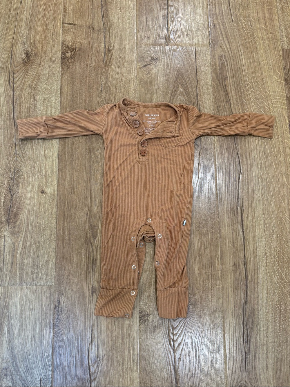 Posh Peanut Bamboo Ribbed Henley One Piece